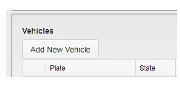 add new vehicle button
